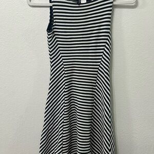 Black and White Striped Women's Dress